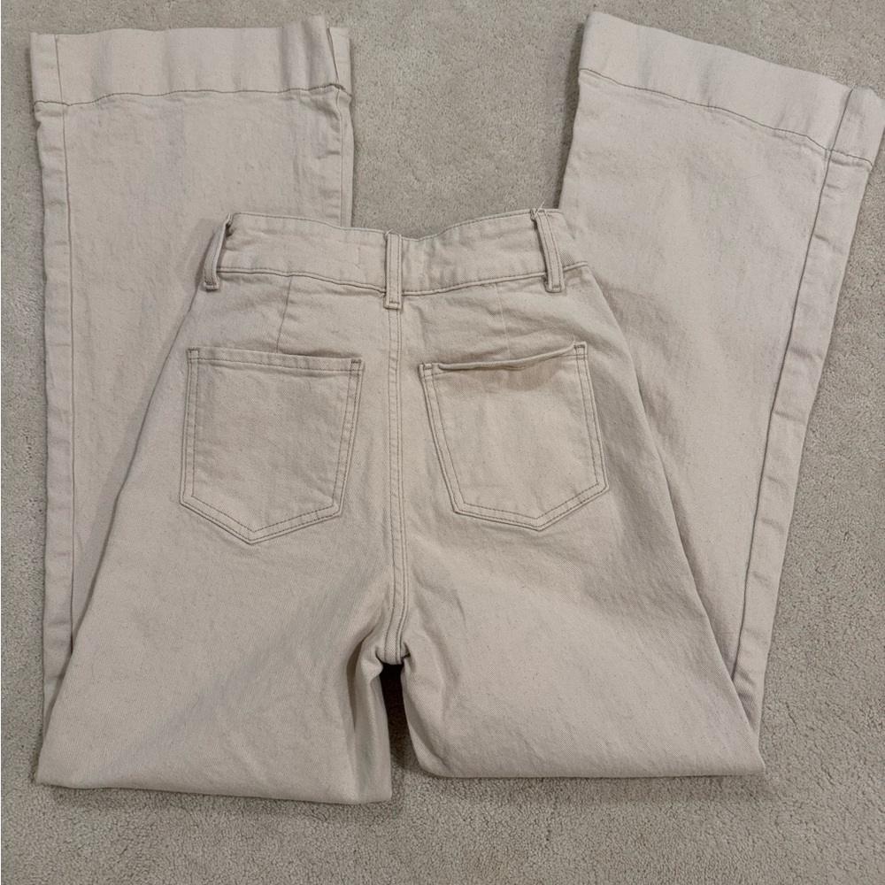 Women's Boot Cut Jeans in Cream